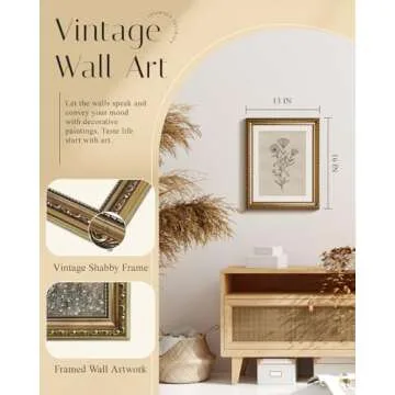 InSimSea Gold Framed Wall Art for Elegant Home Decor