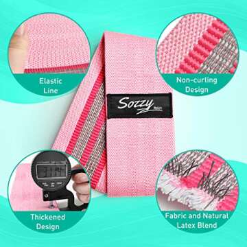 Sozzy Door Anchor for Resistance Bands, Extra Large, Heavy Duty with Solid Nylon Core, Great for Closed Loop Bands, Physical Therapy, Home Workout Equipment