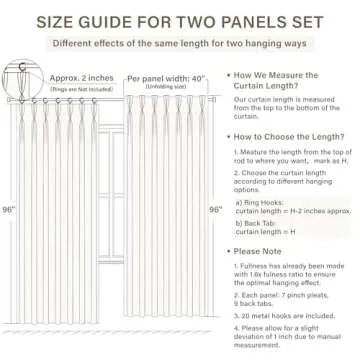 CAPALOCA Pinch Pleated Blackout Curtains 84 Inch Long, Linen Blend, 100% Blackout Drapes with 20 Hooks, Ideal for Bedroom and Living Room, 40" W x 84" L (Pack of 2), Natural