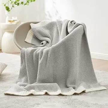 Snuggle Sac Grey Throw Blanket Reversible Soft Cozy Luxurious