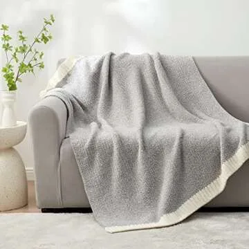Snuggle Sac Grey Throw Blanket Reversible Soft Cozy Luxurious