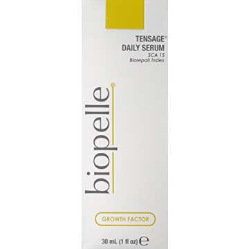 Biopelle Tensage Growth Factor Daily Facial Serum with SCA 15 Biorepair Index, 1 Oz