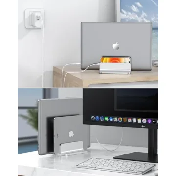 Vertical Laptop Stand for Double Desk Use | OMOTON