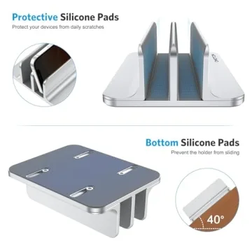 Vertical Laptop Stand for Double Desk Use | OMOTON