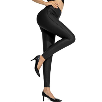 SANTINY Faux Leather Leggings: Chic & Comfortable Fit