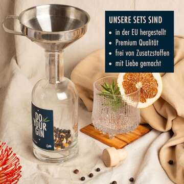 Craftly Gin Infusion Kit | Flavor Your Spirits with Natural Botanicals | Perfect Gift for Cocktail L...