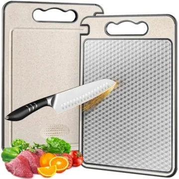Stainless Steel Cutting Board for Kitchen, Double Sided Non-slip Scratch-resistant Mesh Design with ...