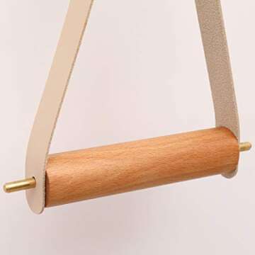 Amerla Boho Vintage Wooden Toilet Paper Holder for Bathroom
