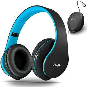 ZIHNIC Bluetooth Over-Ear Headphones - Wireless & Wired