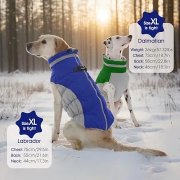 FUAMEY Waterproof Dog Coat with Built-in Harness