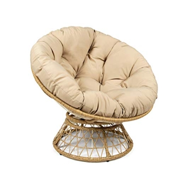 Stylish Milliard Wicker Papasan Chair for Indoor Outdoor Comfort