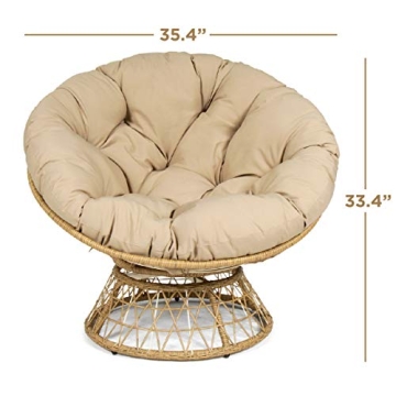 Stylish Milliard Wicker Papasan Chair for Indoor Outdoor Comfort
