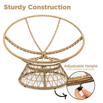 Stylish Milliard Wicker Papasan Chair for Indoor Outdoor Comfort