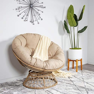 Stylish Milliard Wicker Papasan Chair for Indoor Outdoor Comfort