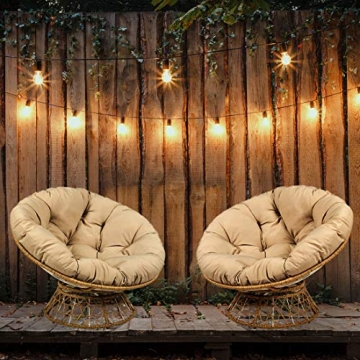 Stylish Milliard Wicker Papasan Chair for Indoor Outdoor Comfort