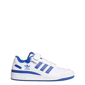 adidas Men's Forum Low Sneaker, White/White/Team Royal Blue, 10.5