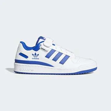 adidas Men's Forum Low Sneaker, White/White/Team Royal Blue, 10.5