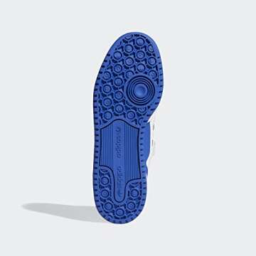 adidas Men's Forum Low Sneaker, White/White/Team Royal Blue, 10.5