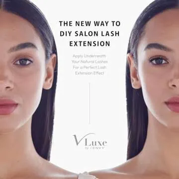 i•ENVY Extended Clear Band Faux Mink Cluster, Ultra Comfort False Eyelashes with Light & Clean Extension Look, Clean Thin Band for Natural Blending