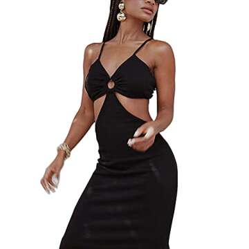Elegant Antopmen Women's Spaghetti Straps Maxi Dress
