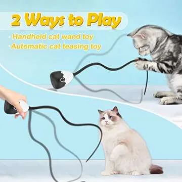 Petcronies Cat Toys for Indoor Cats, Electronic Interactive Cat Toys, Automatic Silicone Tail Teaser...