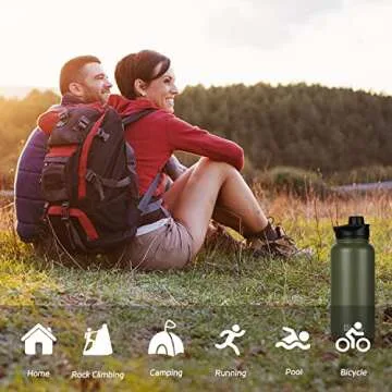 HASLE OUTFITTERS 32 oz Insulated Water Bottle with Lids