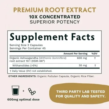 TRIBE ORGANICS KSM 66 Ashwagandha - Pure Organic Supplement