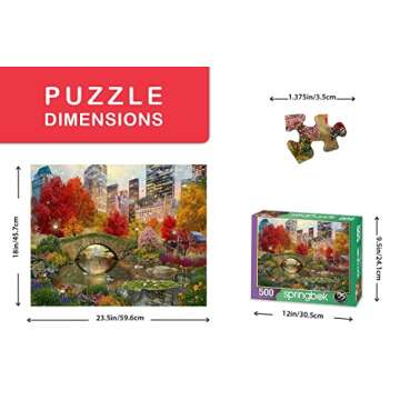Springbok's 500 Piece Jigsaw Puzzle Central Park Paradise - Made in USA