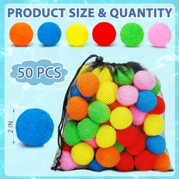 Homiar 50 PCS Reusable Water Balls for Summer Fun