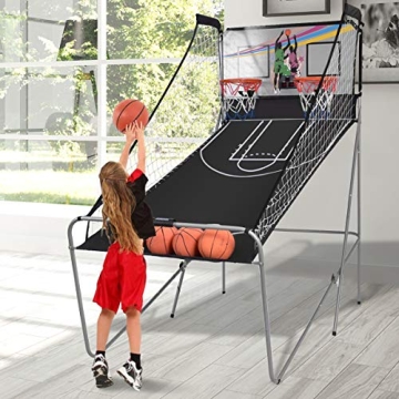 Giantex 8 Game Indoor Basketball Arcade for Family Fun
