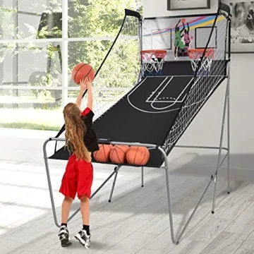 Giantex 8 Game Indoor Basketball Arcade for Family Fun