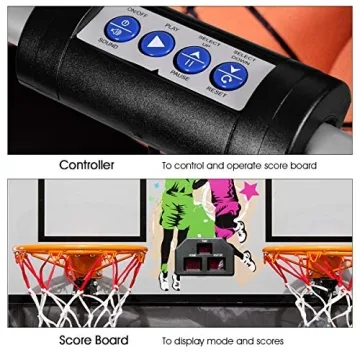 Giantex 8 Game Indoor Basketball Arcade for Family Fun
