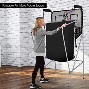 Giantex 8 Game Indoor Basketball Arcade for Family Fun