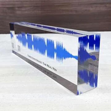 Artblox Soundwave Art With Scannable Qr Code Any Video Voice Recording Baby Heartbeat Or Song To Acrylic Glass Spotify Plaque Cool Mothers Day Customized Gifts For Wife Girlfriend Sound Card