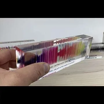 Artblox Soundwave Art With Scannable Qr Code Any Video Voice Recording Baby Heartbeat Or Song To Acrylic Glass Spotify Plaque Cool Mothers Day Customized Gifts For Wife Girlfriend Sound Card