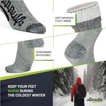 Alvada Merino Wool Hiking Socks for Warmth