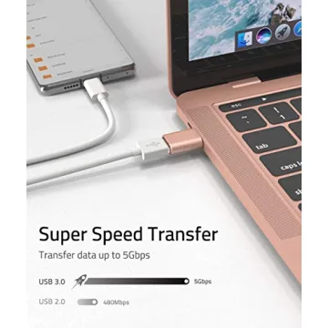 Syntech USB C to USB Adapter - 2 Pack in Rose Gold