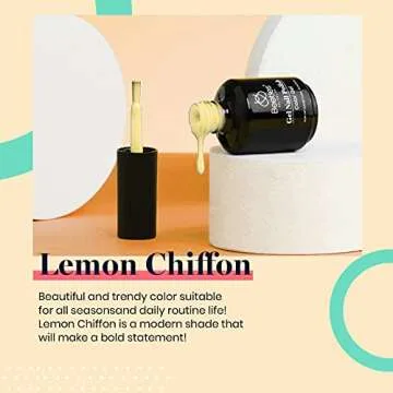 Beetles Pastel Gel Polish 15ml Yellow Nail Polish Lemon Chiffon Cream Nail Gel polish Soak Off Uv Led Nail Lamp Nail Art Manicure Salon Diy Home Gel Colors Summer