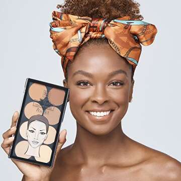 Ruby Kisses 3D Powder Contour Palette Medium Dark Define your cheekbones, perfect your nose, and sculpt your jawline