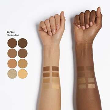 Ruby Kisses 3D Powder Contour Palette Medium Dark Define your cheekbones, perfect your nose, and sculpt your jawline