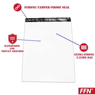 50 Pcs 19x24 Inch Poly Bag Mailer 2.35 MIL Recyclable Heavy-Duty Premium Envelopes Shipping Bags, Se...