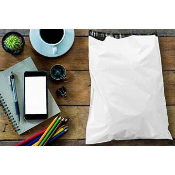 50 Pcs 19x24 Inch Poly Bag Mailer 2.35 MIL Recyclable Heavy-Duty Premium Envelopes Shipping Bags, Self Adhesive, Waterproof, Privacy Shielded and Tear-Proof Postage Postal Envelopes, 24x19 Large
