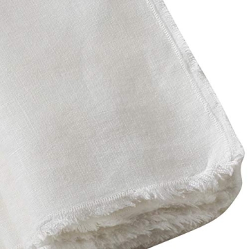 Saro Lifestyle Fringe Linen Napkins Set of 4 Eco-Friendly