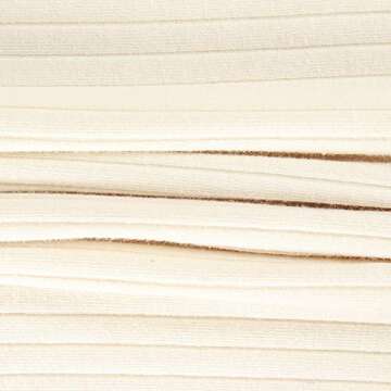 GEMBERA Women's Deep V Neck Long Sleeve Bodysuit Ribbed Knit Bodycon Thong Bodysuit Tops White Cream L