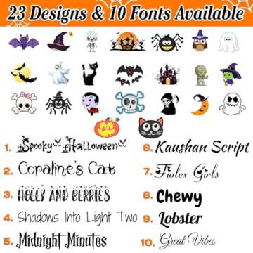 Personalized Halloween Bucket Basket Bags for Trick or Treat with Name Customized Halloween Bucket Candy Basket Gift for Kids Boys Girls