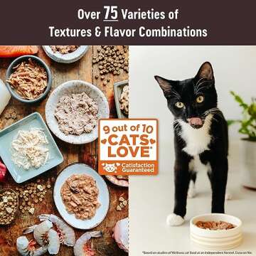Wellness CORE Tiny Tasters Pate Adult Wet Cat Food – Grain-Free, Seafood Variety Pack, 12 Pouches