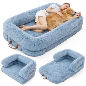 Lesure 3-in-1 Foldable Human Dog Bed - Supportive & Waterproof