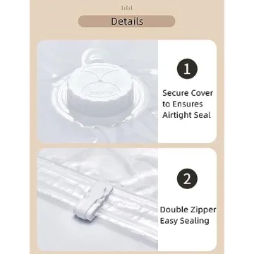 SunHorde Vacuum Storage Bags 6 Pack for Seasonal Clothing