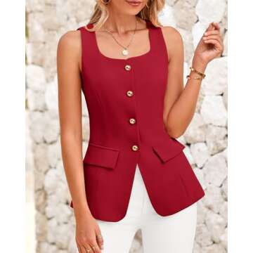 BTFBM Women's Sleek Business Vest - Perfect for Every Occasion
