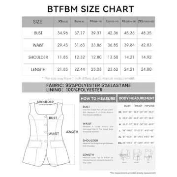BTFBM Women's Sleek Business Vest - Perfect for Every Occasion